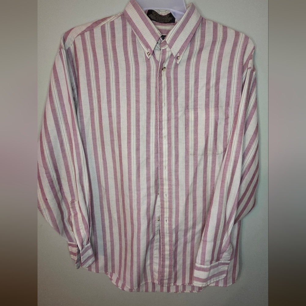 Vintage Loafers by Reed St. James Striped Button Down Shirt Men’s L Long Sleeve